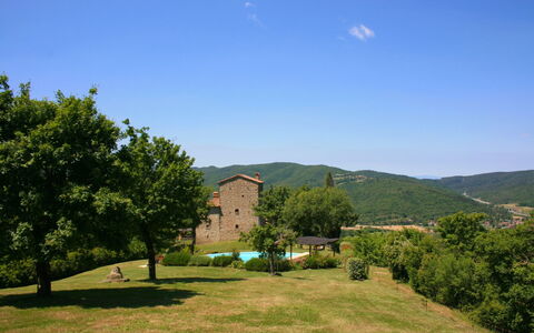 Torre di Vignale: Cielo, Pianta, Azzurro, Paesaggio Naturale, Lotto, Albero, Erba, Vegetazione, Montagna, Casa