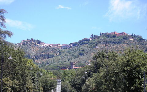 Vista Montecatini Alto dove si trova casa Giulio