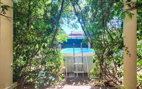 Orchidea: Piscina, Shade, Ricorrere, Backyard, Eco Hotel, Hacienda, Landscaping, Pianta Della Casa, Struttura Esterna, Cortile
