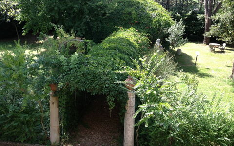 Villa Quattro Mori: Pianta, Lotto, Albero, Erba, Sempreverde, Woody Impianto, Groundcover, Hedge, Arbusto, Paesaggio Naturale
